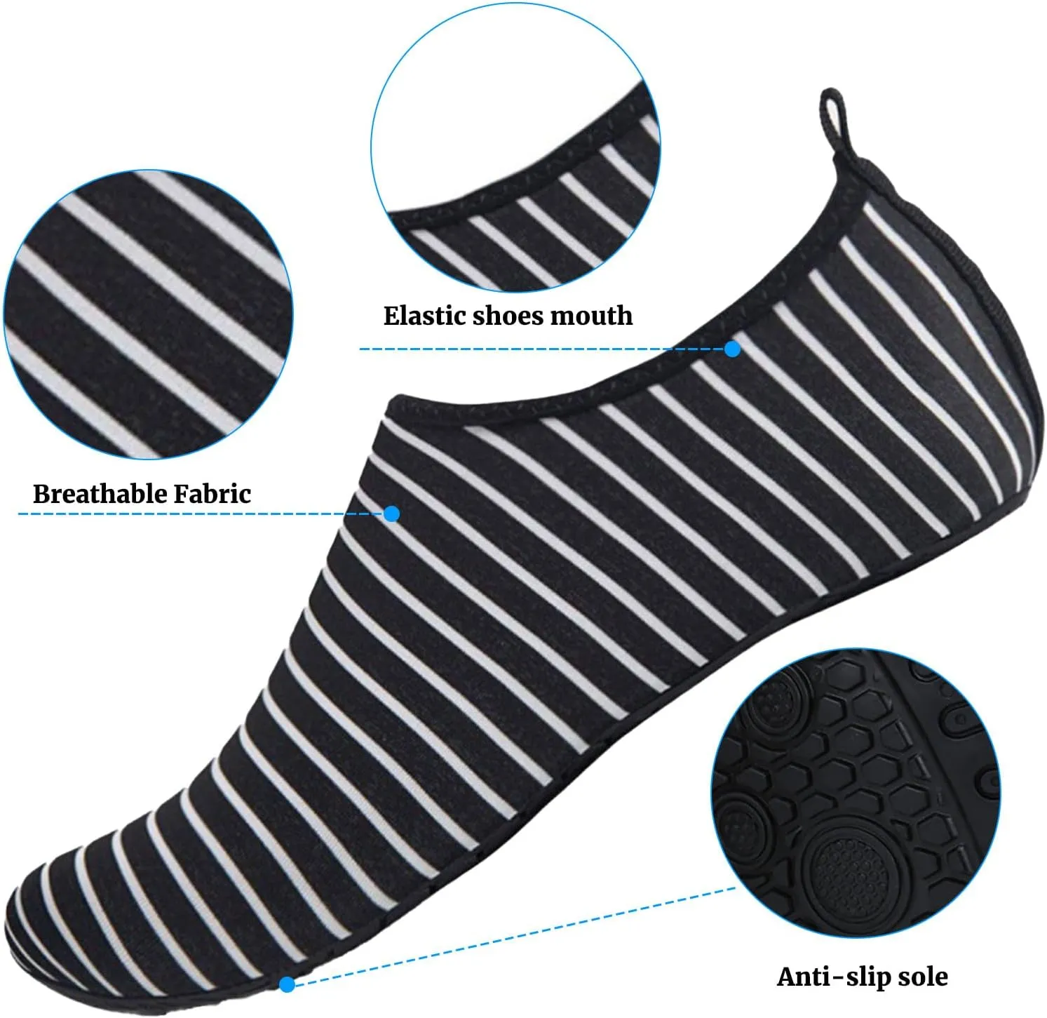 2025 New Water Shoes for Women Men Aqua Socks Swim Beach Barefoot Footwear,Lightweight Quick-Dry Yoga Exercise Shoes,Non-Slip Comfortable Trail Swim Footwear for Camping Swimming Travel