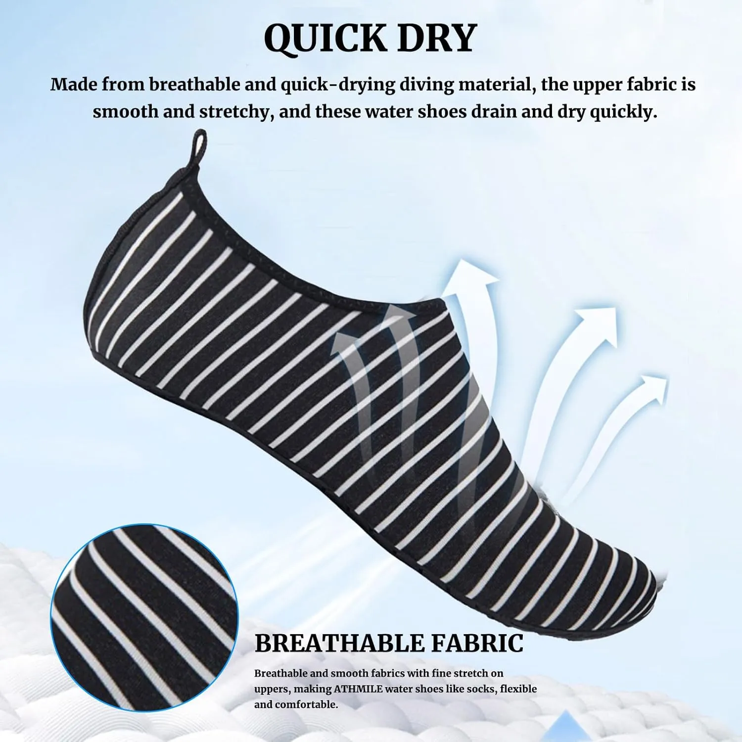 2025 New Water Shoes for Women Men Aqua Socks Swim Beach Barefoot Footwear,Lightweight Quick-Dry Yoga Exercise Shoes,Non-Slip Comfortable Trail Swim Footwear for Camping Swimming Travel