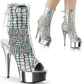 6" Open Toe Ankle Hologram Boot (DELIGHT-1018HG)