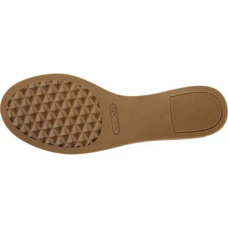 Aerosoles Women's Droplet Flat Sandal Gold Leather Open Toe Flats Sandals
