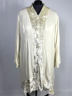 Angel of Love by Nataya Size 3X (24) Cream Velvet Duster Jacket