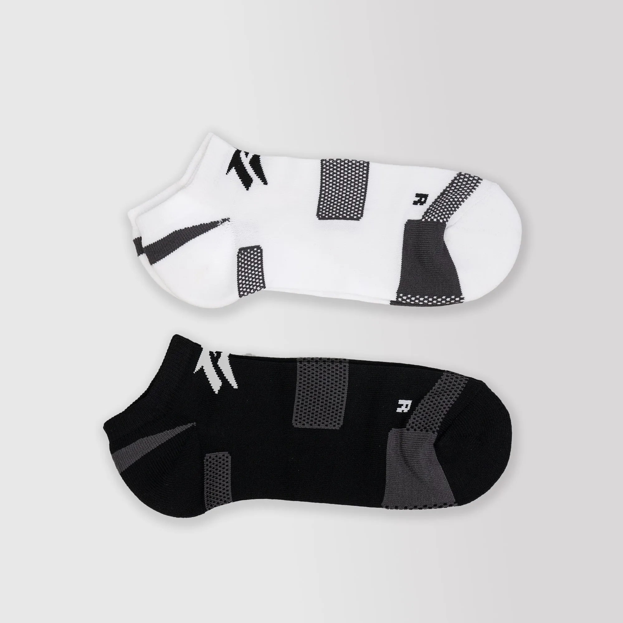 Ankle Socks 2Pcs (Black   White)