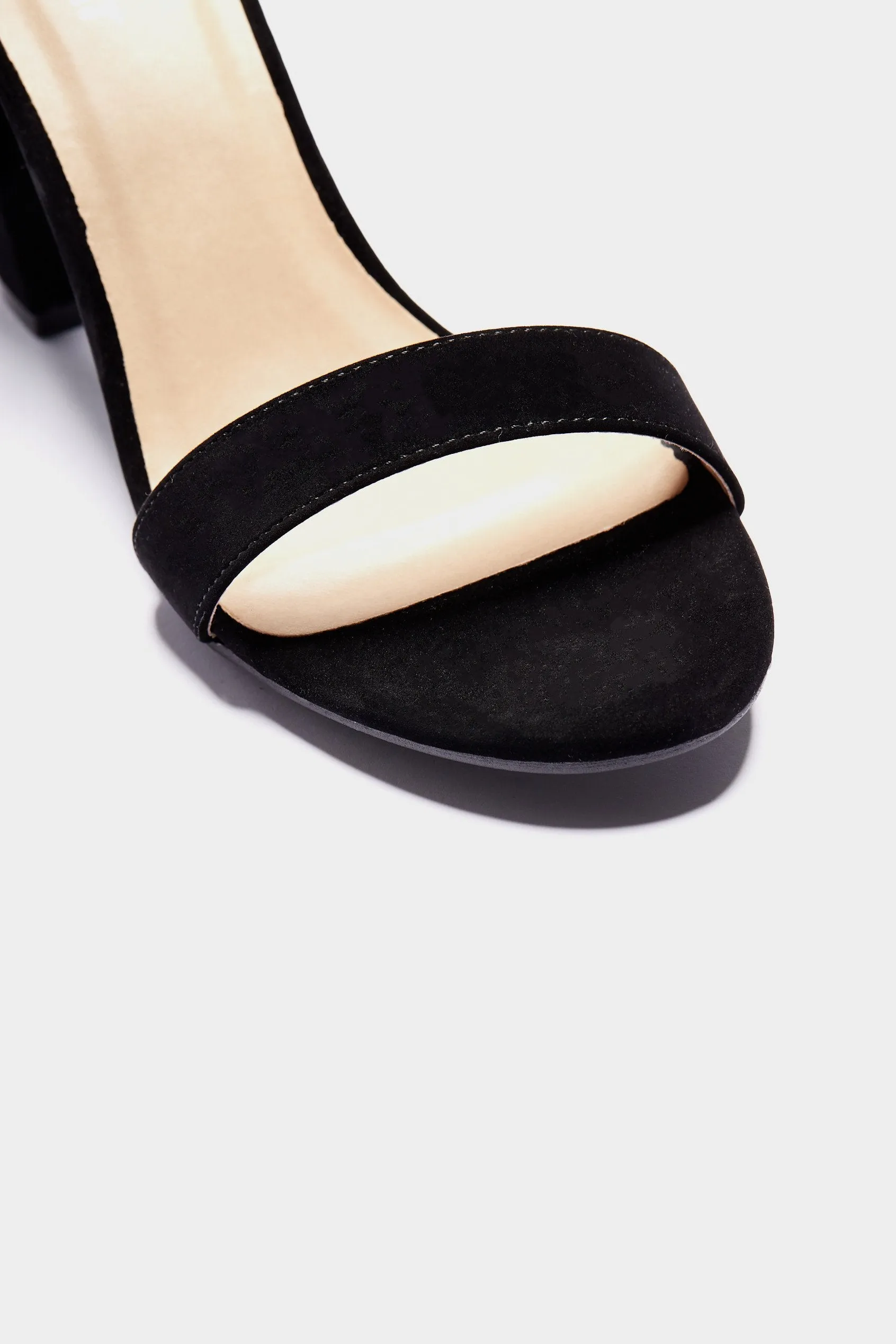 Black Block Heel Strappy Sandal