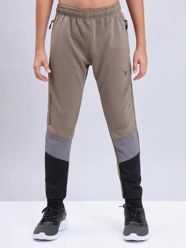 Boys Colorblock Slim Fit Trackpants with TECHNO GUARD