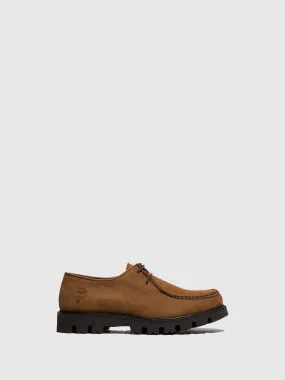 Camel Lace-up Shoes