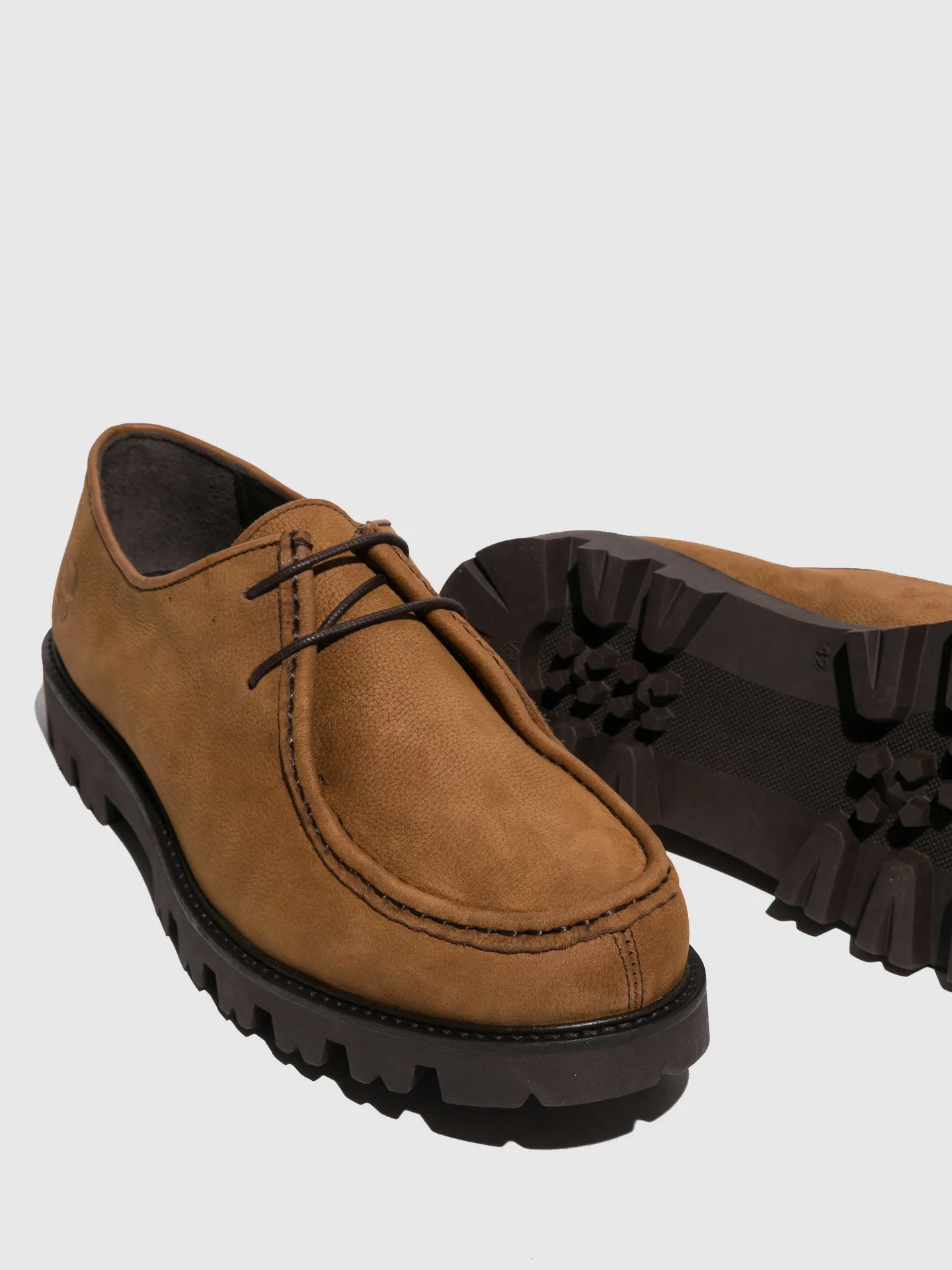 Camel Lace-up Shoes