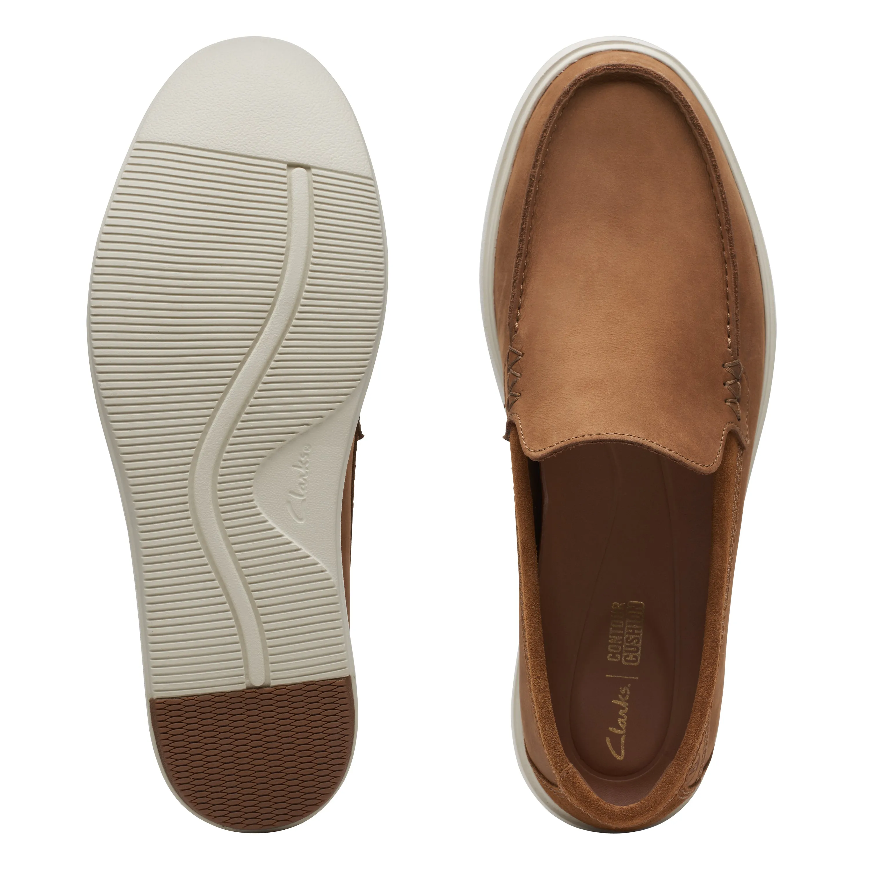 Clarks Bratton Loafer Dark Tan Nubuck