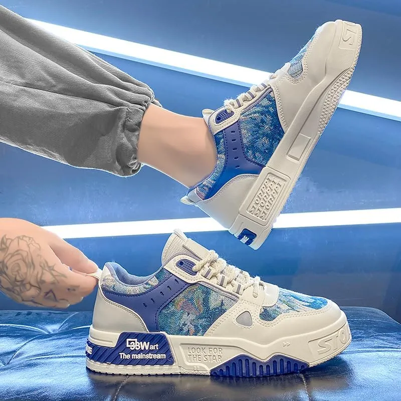Comfortable and Fashionable Skateboard Shoes, Men's Non-Slip Edge paired with Comfortable Casual Shoes, Suitable for Casual wear and Outdoor Activities