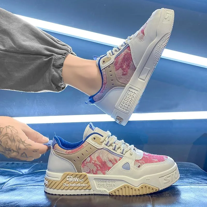 Comfortable and Fashionable Skateboard Shoes, Men's Non-Slip Edge paired with Comfortable Casual Shoes, Suitable for Casual wear and Outdoor Activities