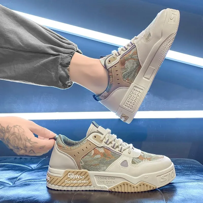 Comfortable and Fashionable Skateboard Shoes, Men's Non-Slip Edge paired with Comfortable Casual Shoes, Suitable for Casual wear and Outdoor Activities