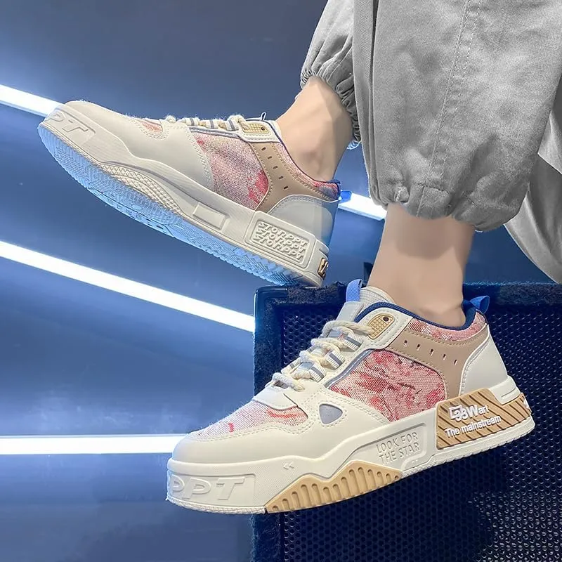 Comfortable and Fashionable Skateboard Shoes, Men's Non-Slip Edge paired with Comfortable Casual Shoes, Suitable for Casual wear and Outdoor Activities