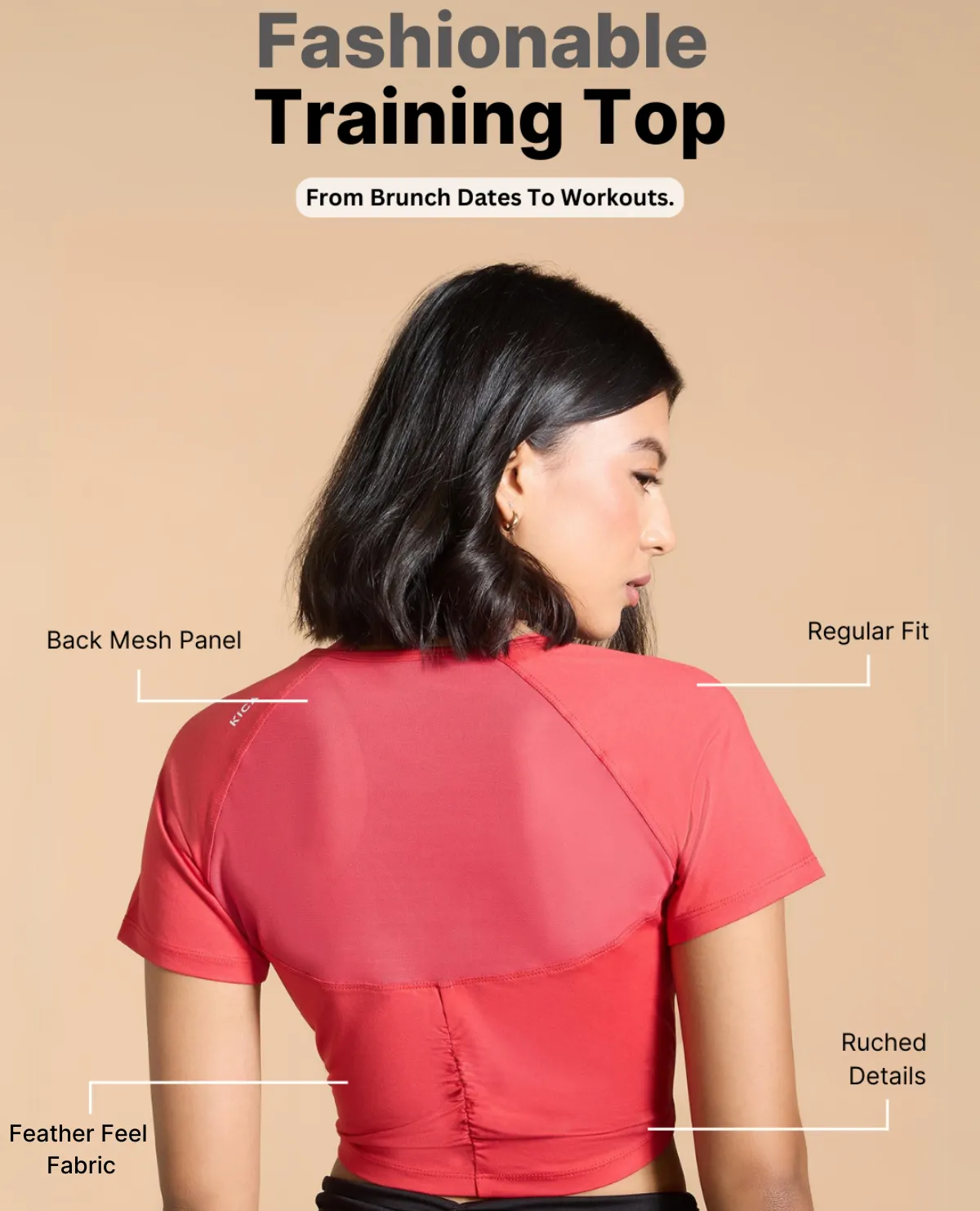 Feather Feel Ruched Crop Top