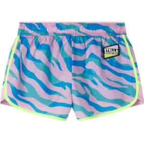 Girls Pink & Blue Zebra Print Shorts