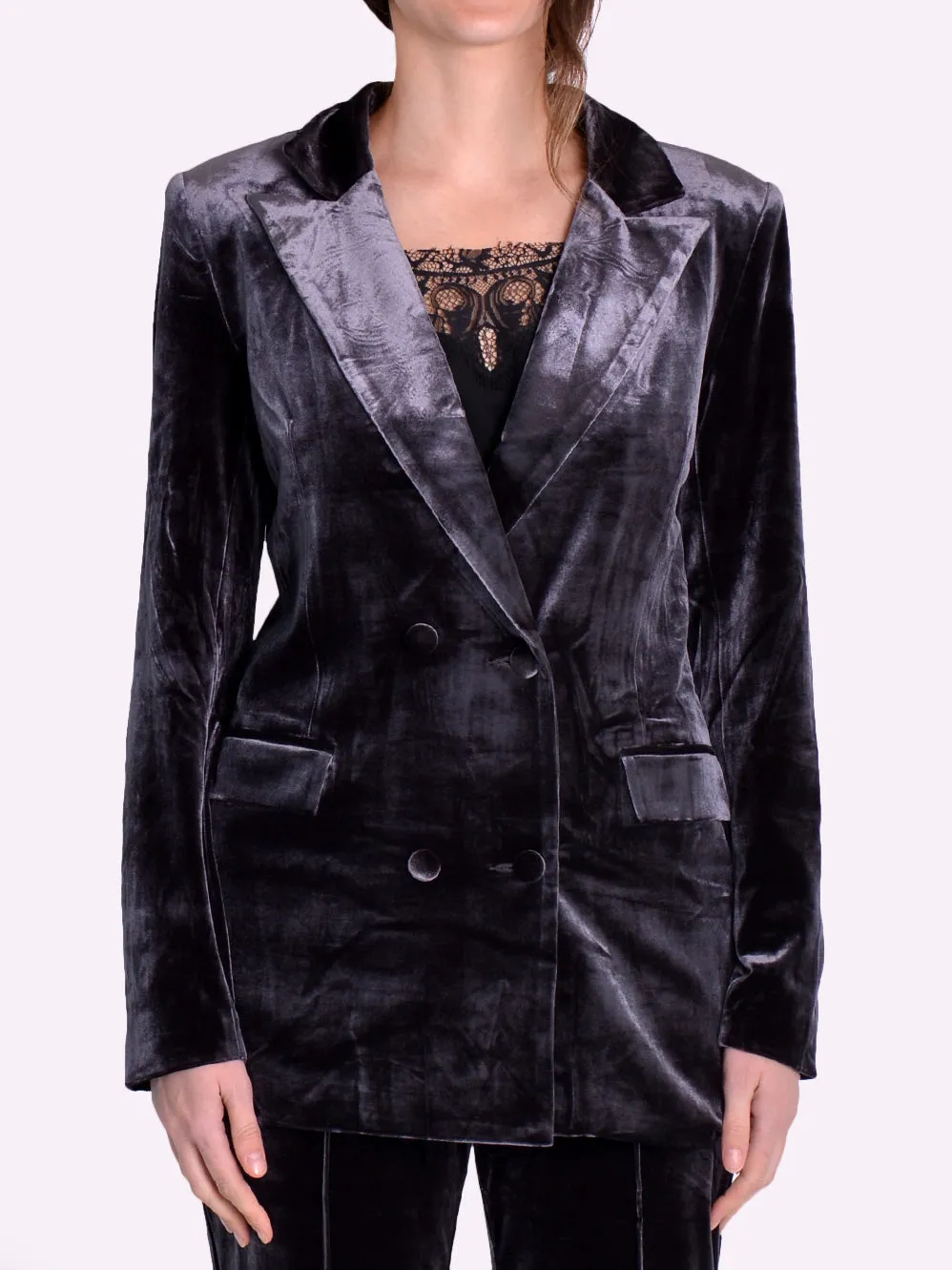 Luxurious Hansen & Gretel Clarrie Velvet Blazer Jacket