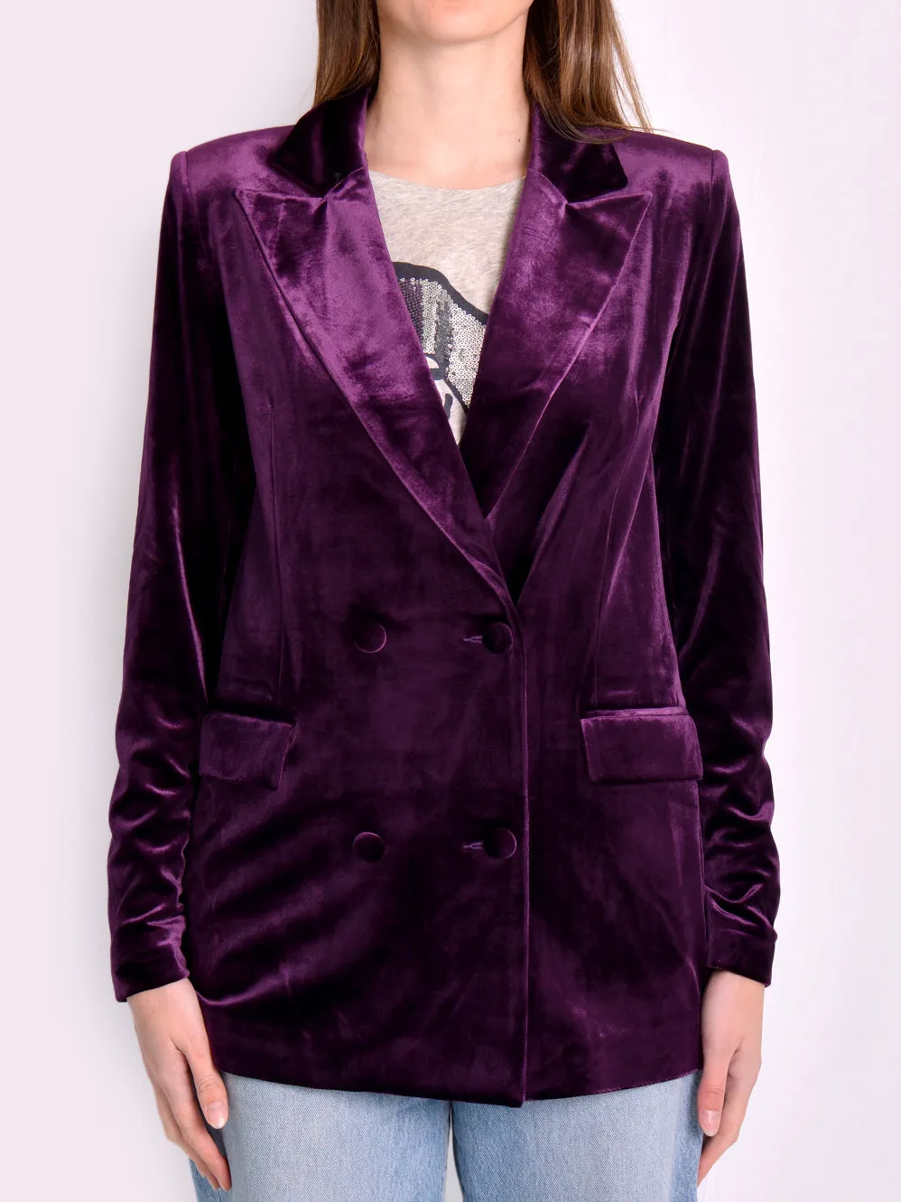 Luxurious Hansen & Gretel Clarrie Velvet Blazer Jacket