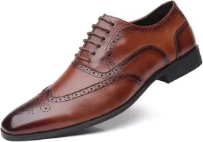 HASMI Large Size Men's Retro Business Formal Leather Shoes British Casual Shoes Brogue Trendy Shoes Men's Shoes
