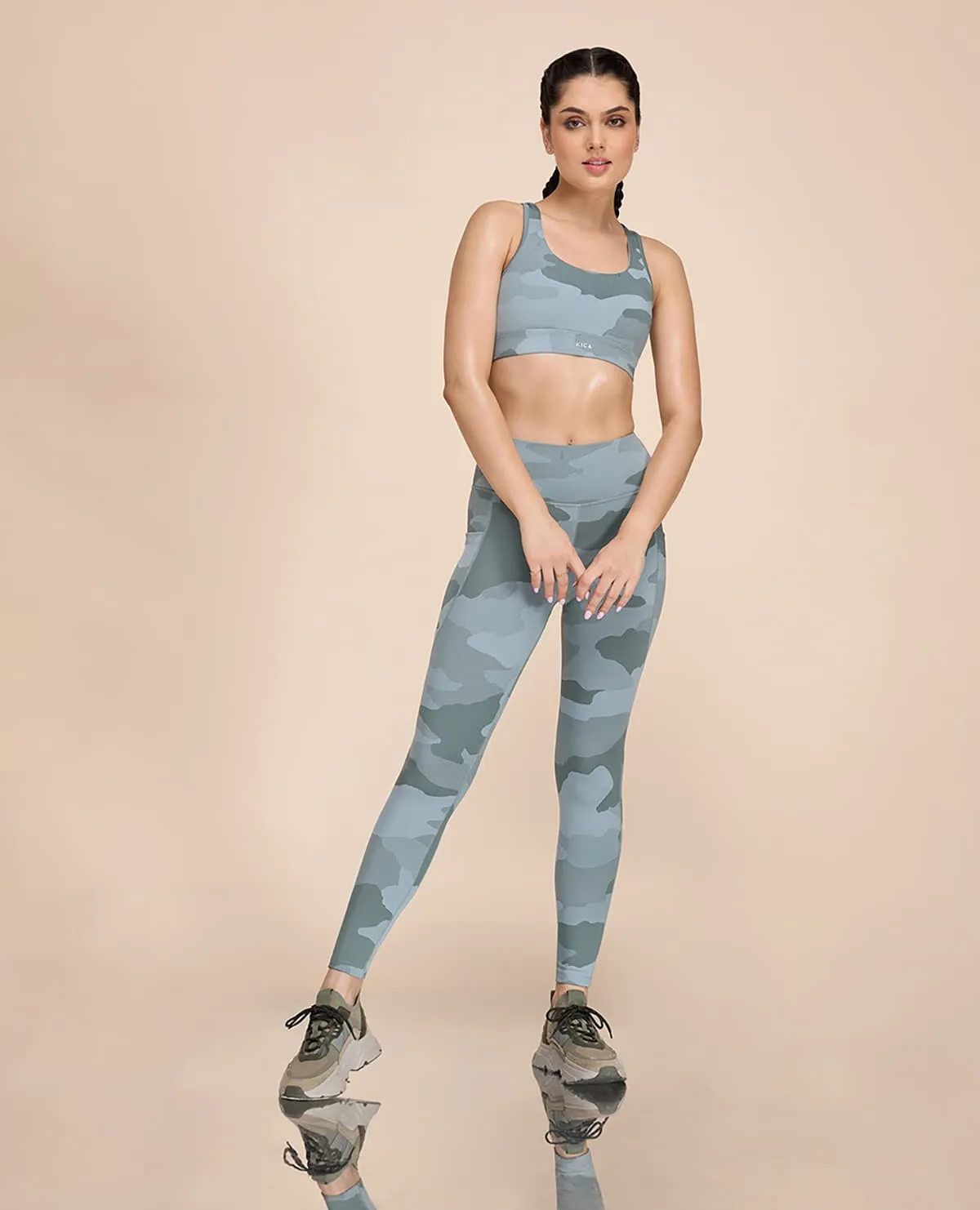 High Waisted Camo Printed Essential Leggings