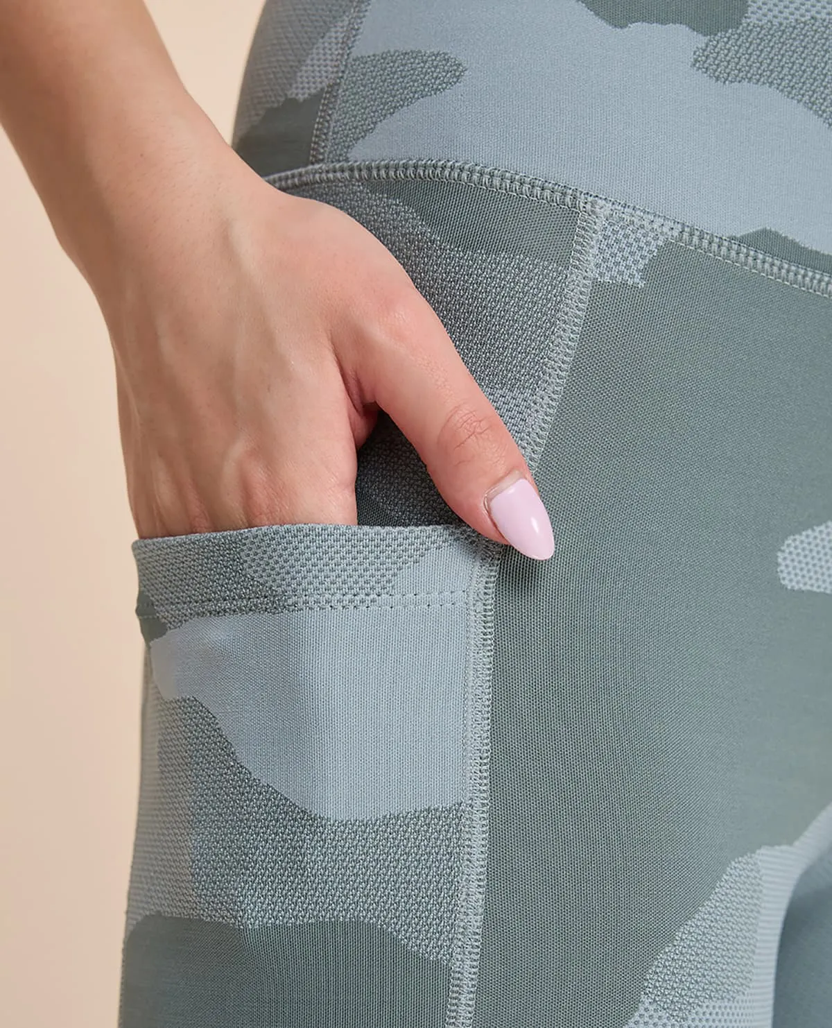 High Waisted Camo Printed Essential Leggings