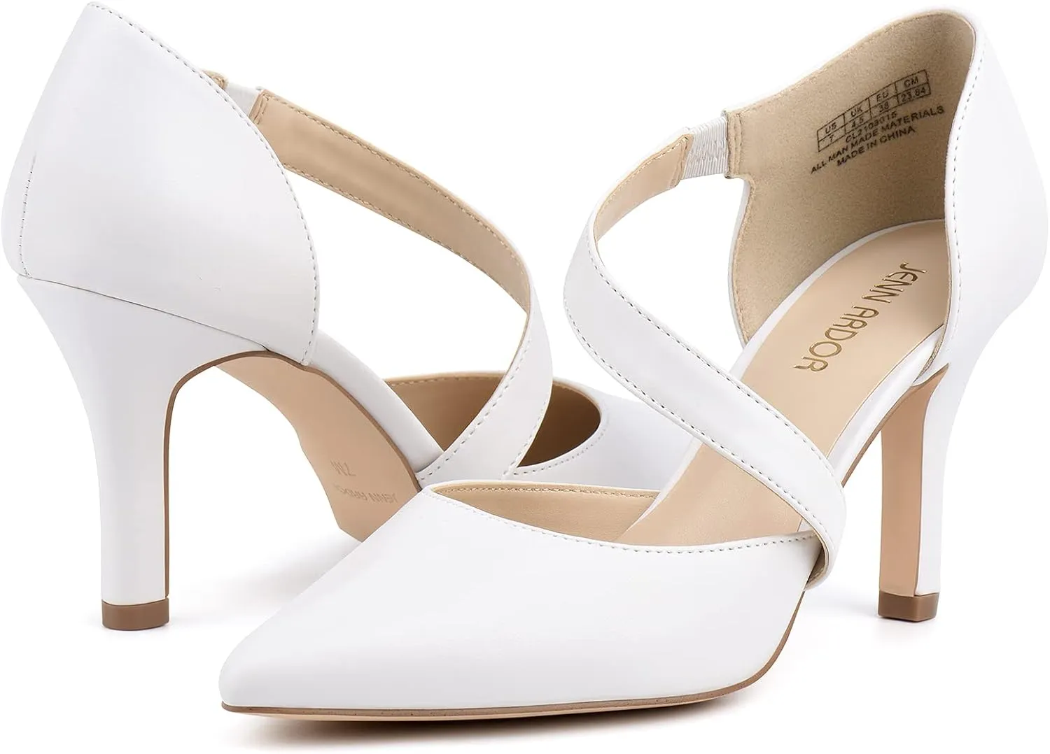JENN ARDOR Women's High Heels Closed Pointed Toe Heels 3 inch Stilettos Heels Pumps