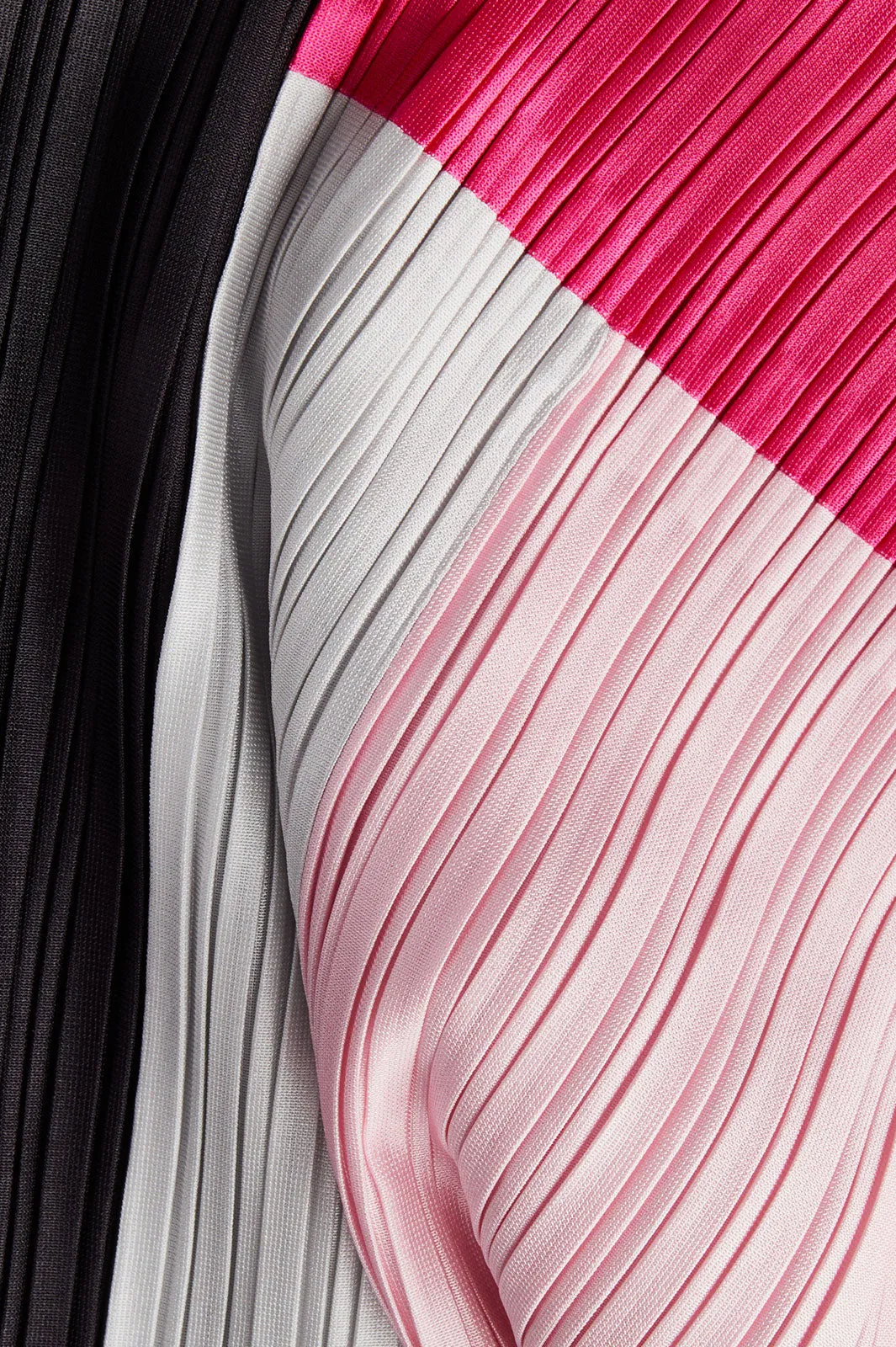 Knee-Length Dress - Fine Pleat Crepe de Chine