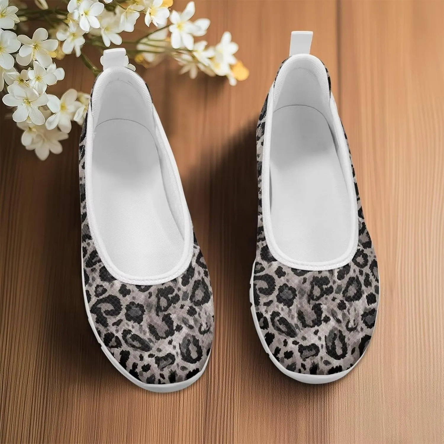 Ladies Slip on Loafer Shoes Womens Flats Shoes Ballet Pregnant Women Work Casual Comfortable White Sole
