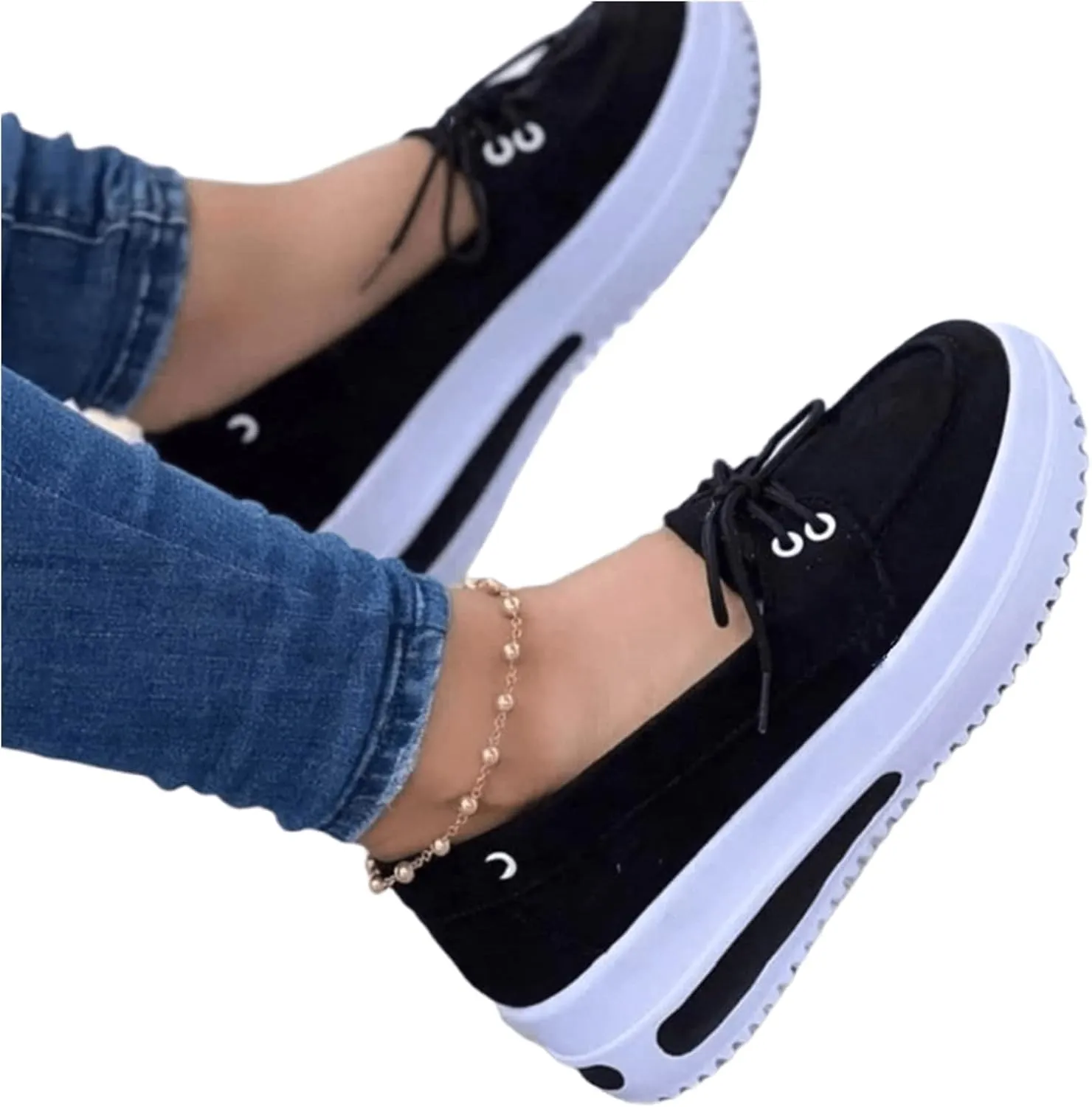 Ladmiple Shoes For Women Sneakers Trendy Slip on Canvas Walking Shoes Fashion Casual Summer Comfortable Flats Loafers