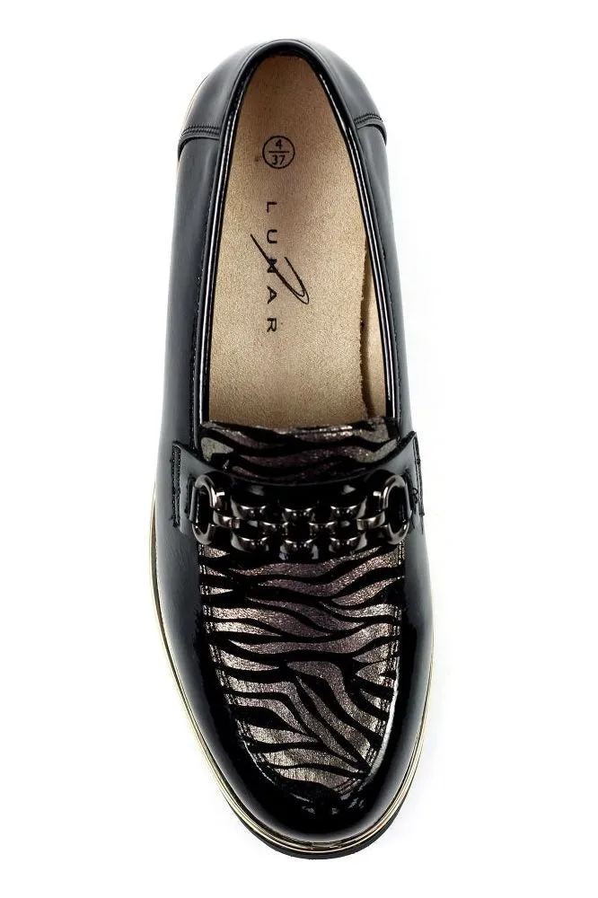 Lunar FLW001 Wade pewter animal print shoe