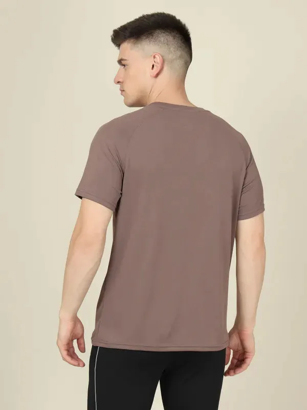 Men Graphic Printed Slim Fit Crew Neck T-shirt with TECHNO COOL 