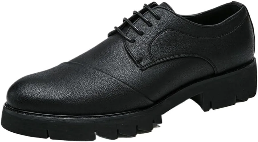 Men's Retro Casual Orthopedic Dress Shoes, Comfortable PU Loafers for Men, Walking Sneakers & Work Flats, Stylish & Supportive Dress Shoes for Men