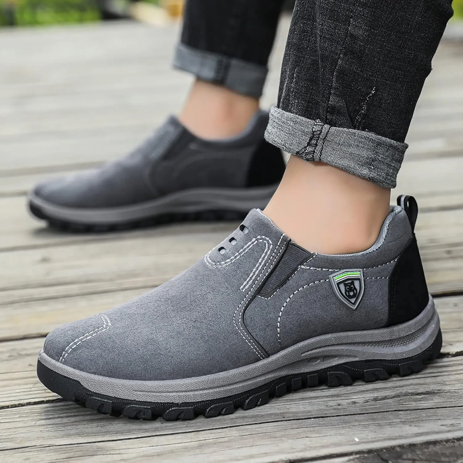 Men's Suede Fashion Slip-on Loafers Comfortable Moccasins Boat Shoes Casual Penny Driving Loafers Casual Walking Shoes Dress Comfortable for Work