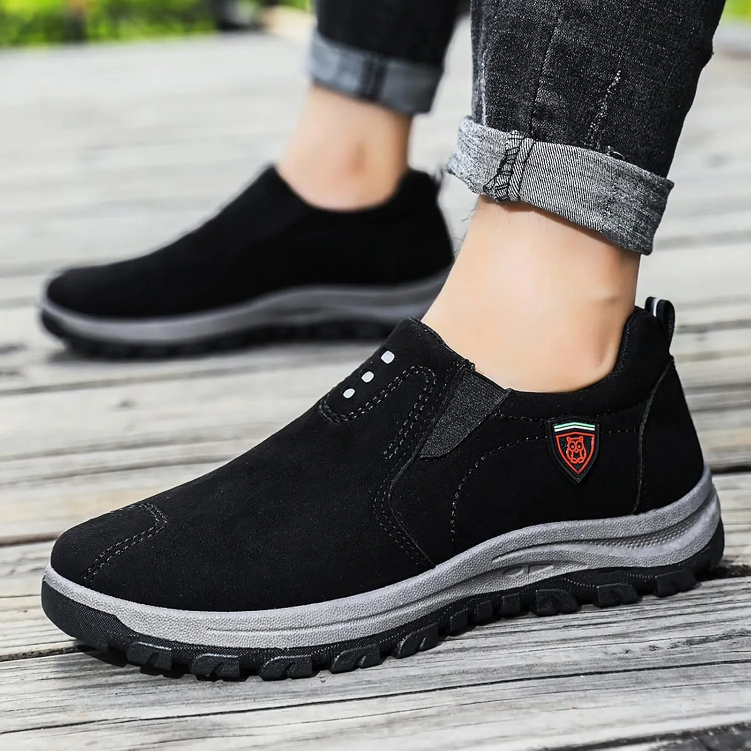 Men's Suede Fashion Slip-on Loafers Comfortable Moccasins Boat Shoes Casual Penny Driving Loafers Casual Walking Shoes Dress Comfortable for Work