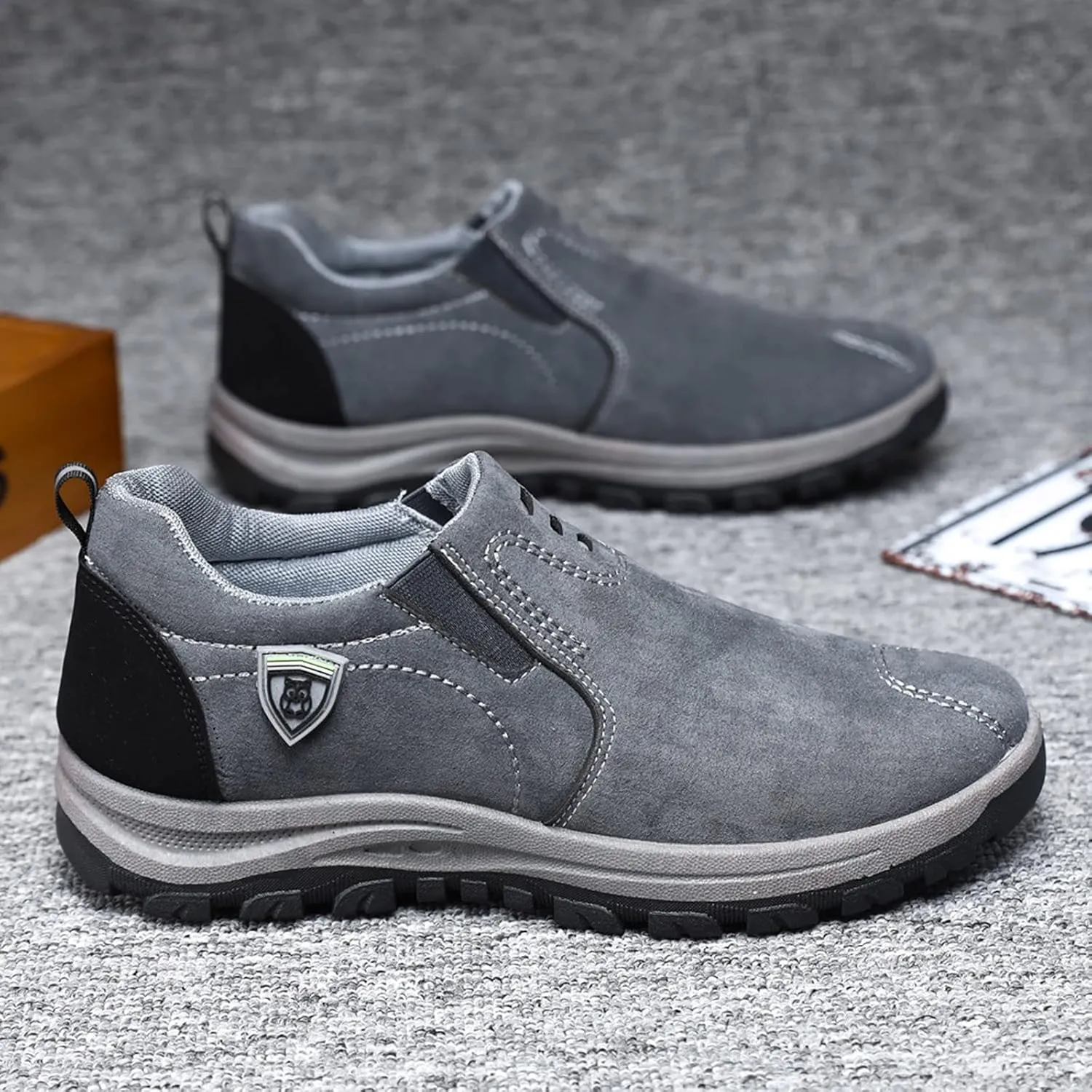 Men's Suede Fashion Slip-on Loafers Comfortable Moccasins Boat Shoes Casual Penny Driving Loafers Casual Walking Shoes Dress Comfortable for Work