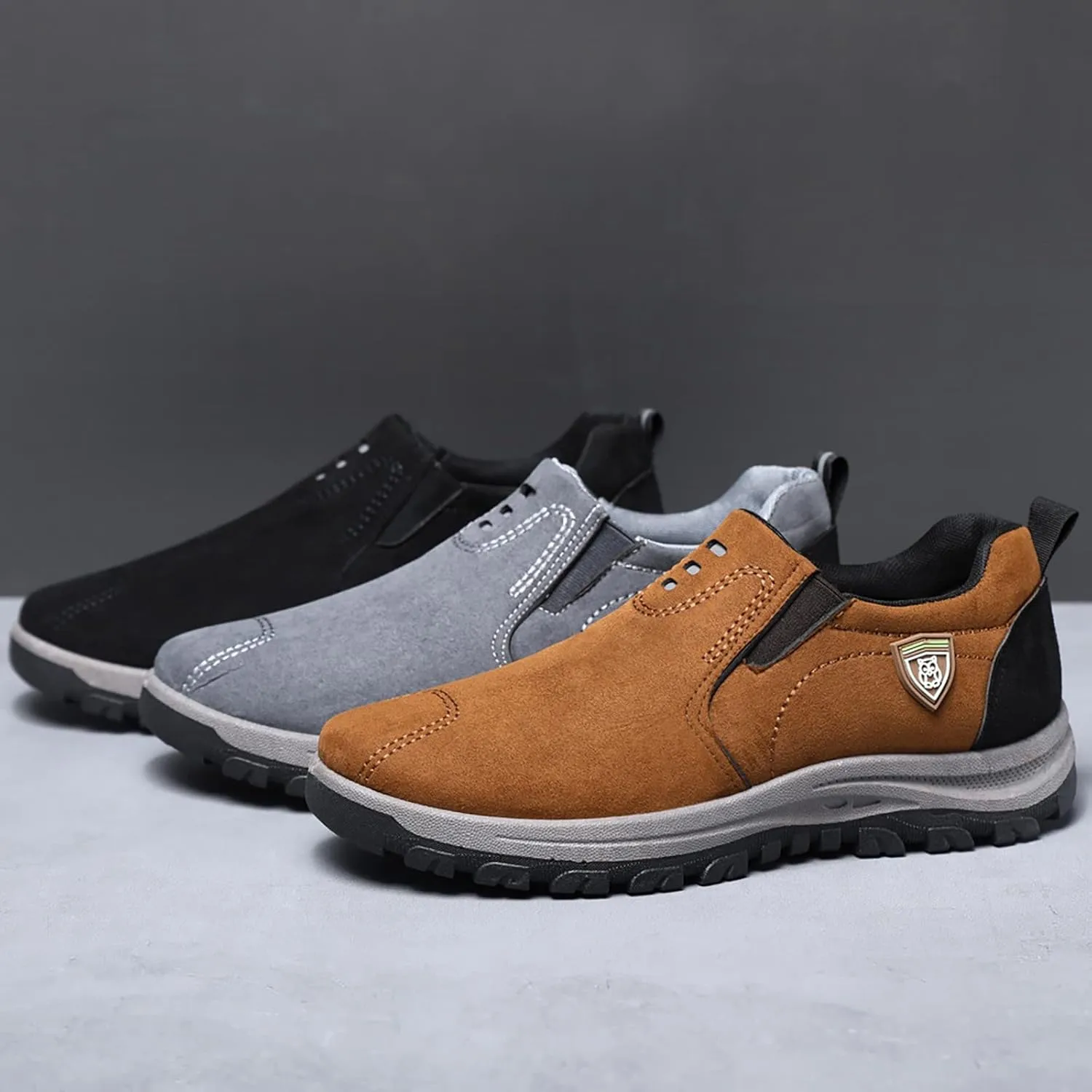 Men's Suede Fashion Slip-on Loafers Comfortable Moccasins Boat Shoes Casual Penny Driving Loafers Casual Walking Shoes Dress Comfortable for Work