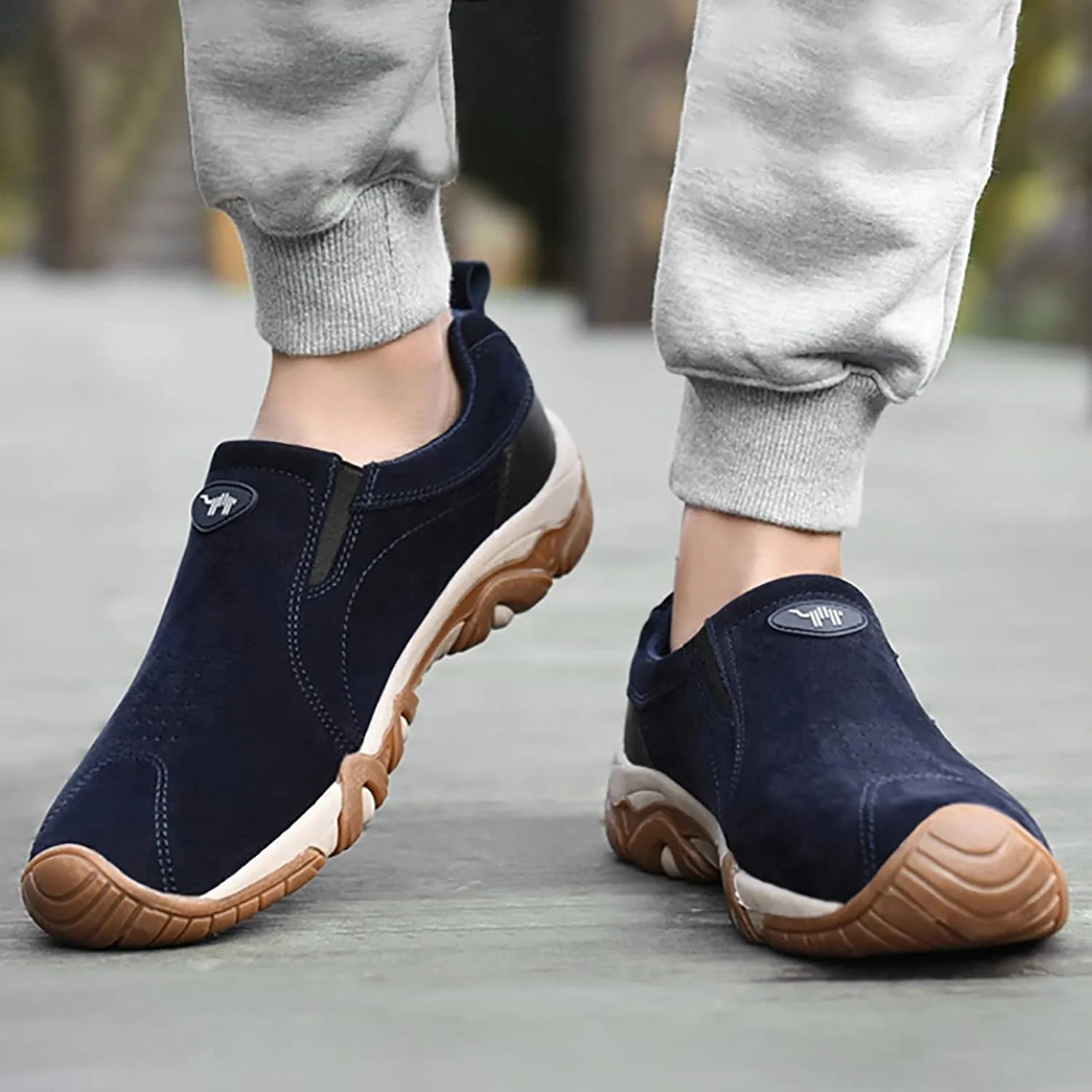 Men's Suede Slip-on Loafers Lightweight Comfortable Moccasins Boat Shoes Casual Penny Driving Loafers Casual Walking Shoes Dress Comfortable for Work