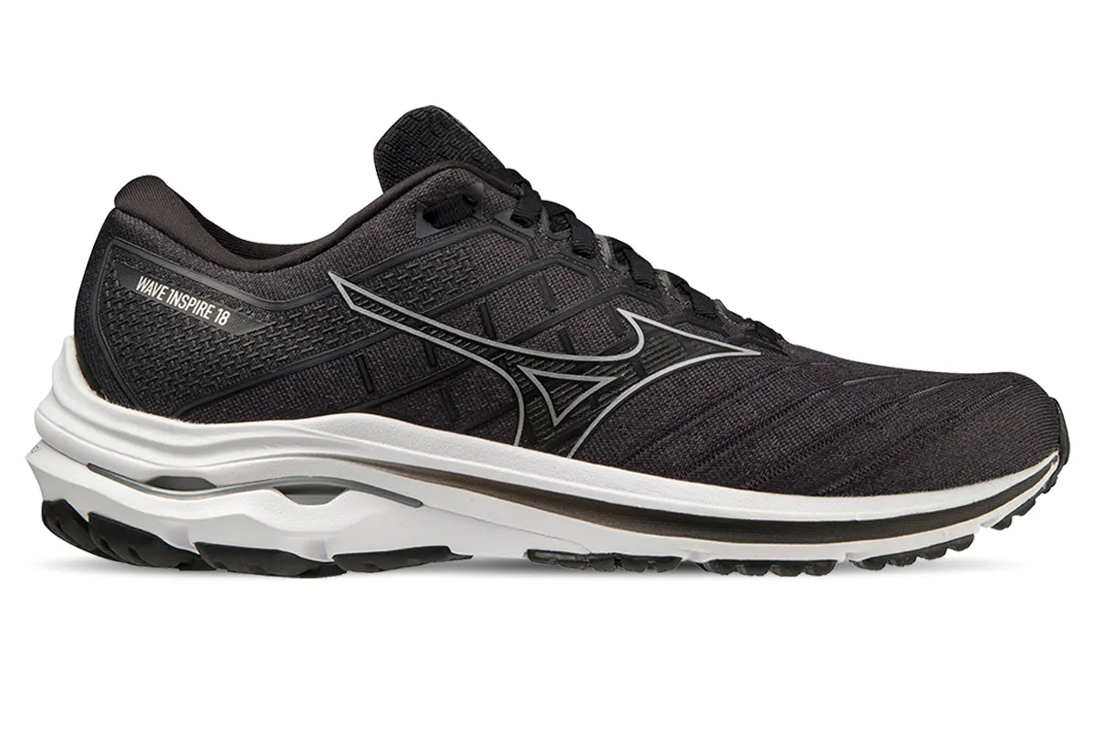 Mizuno Wave Inspire 18 2E Black/silver/ebony Mens