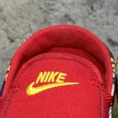 NIKE toki slip print wmns slip-on shoes red flower
