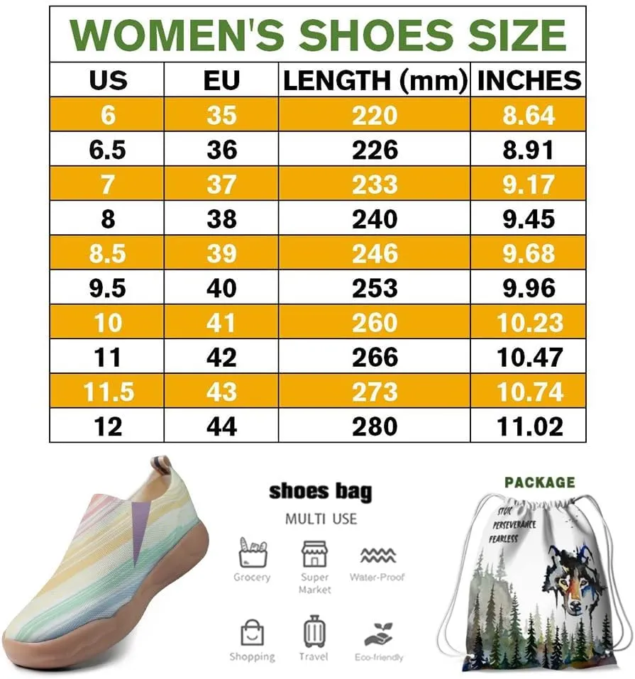 Outdoor Women's Lightweight Flat Shoes Casual Sports Loafers Travel Shoes Geometric Pattern