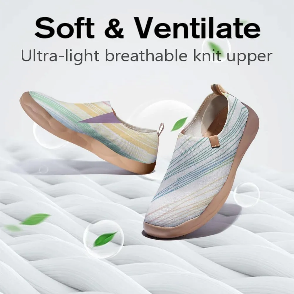Outdoor Women's Lightweight Flat Shoes Casual Sports Loafers Travel Shoes Geometric Pattern