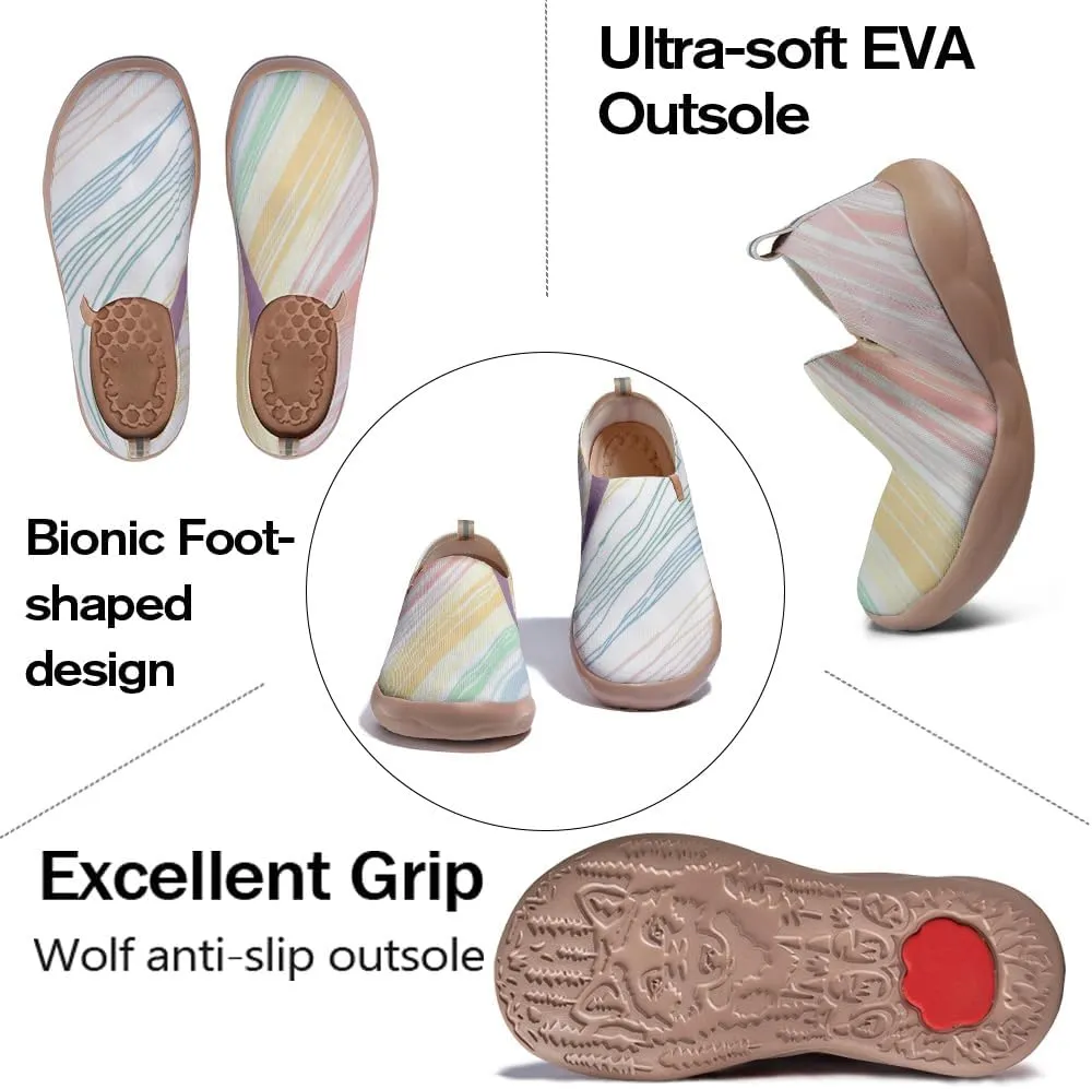 Outdoor Women's Lightweight Flat Shoes Casual Sports Loafers Travel Shoes Geometric Pattern