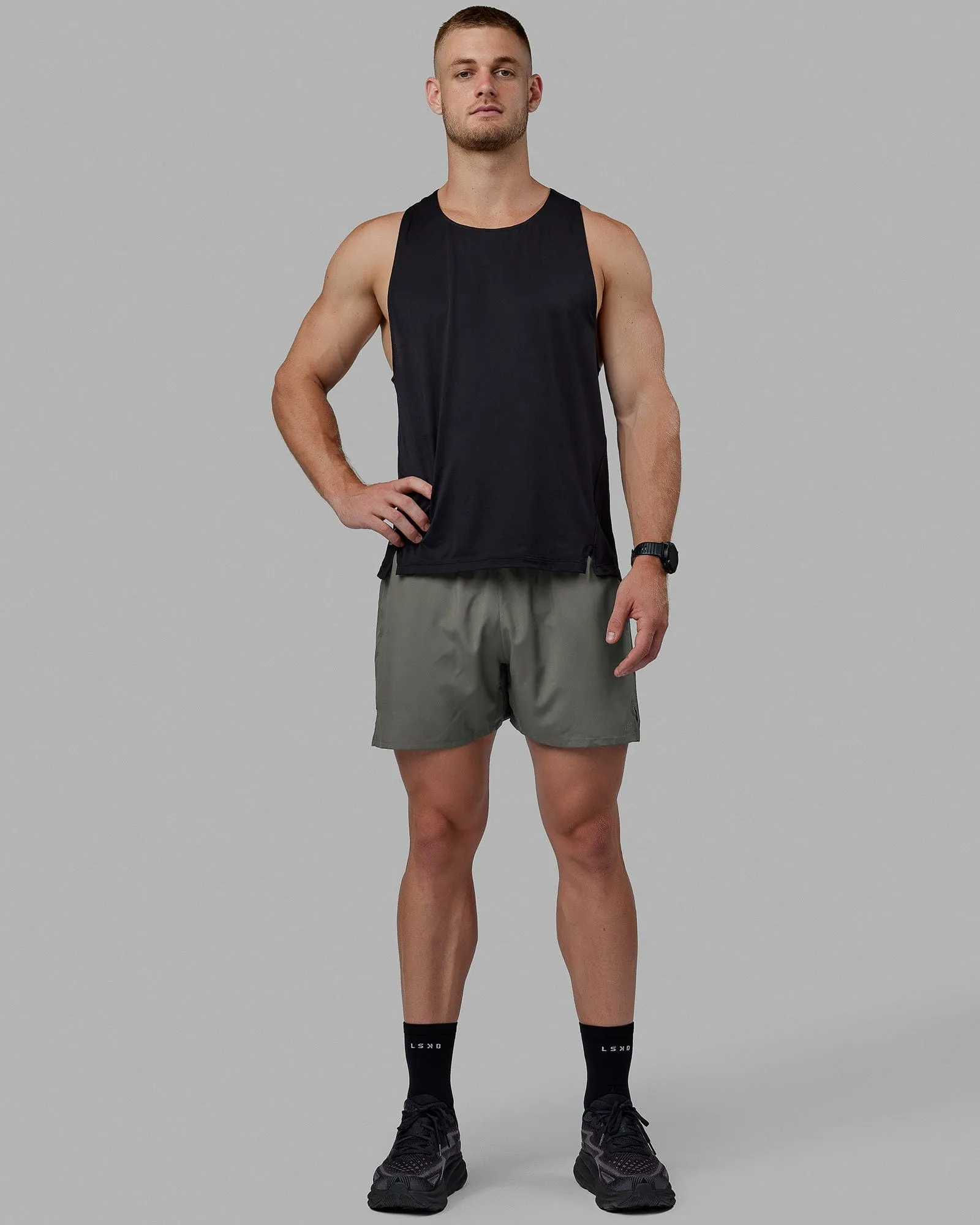 Pace 5" Lined Performance Shorts - Graphite-Reflective
