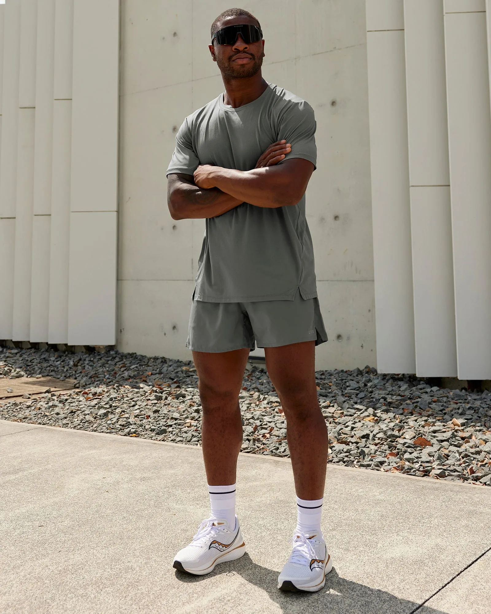Pace 5" Lined Performance Shorts - Graphite-Reflective