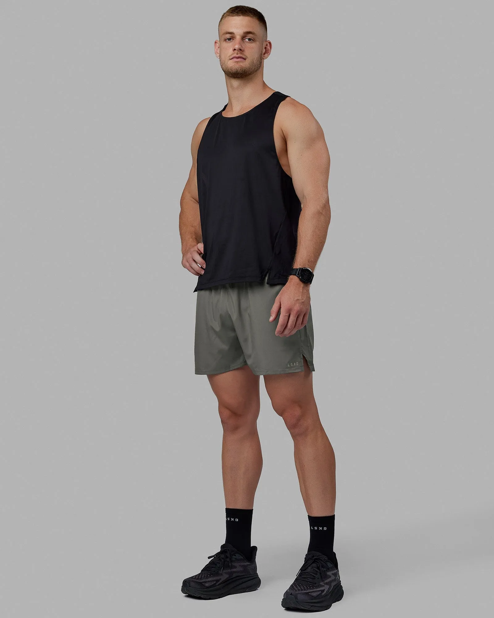 Pace 5" Lined Performance Shorts - Graphite-Reflective