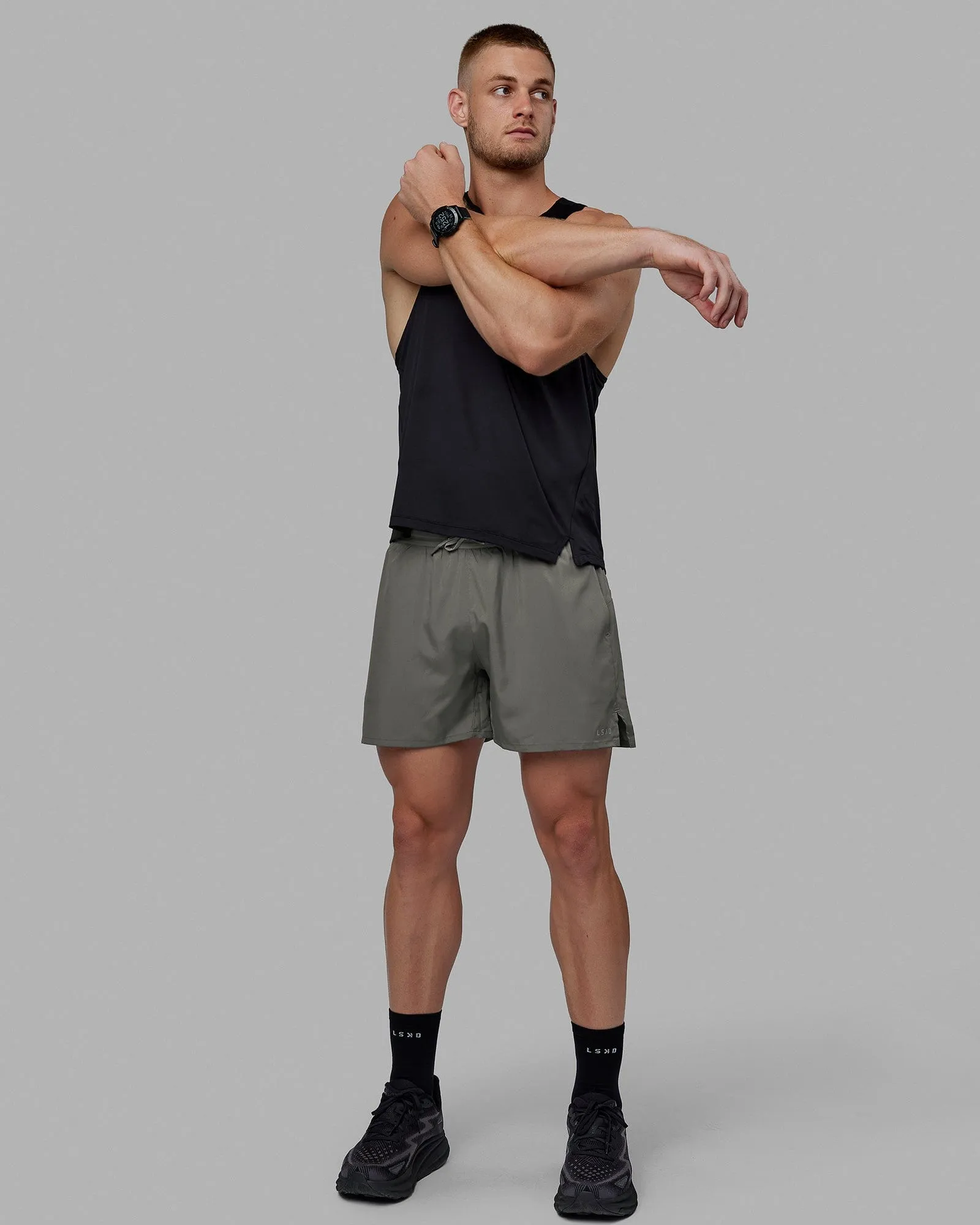 Pace 5" Lined Performance Shorts - Graphite-Reflective
