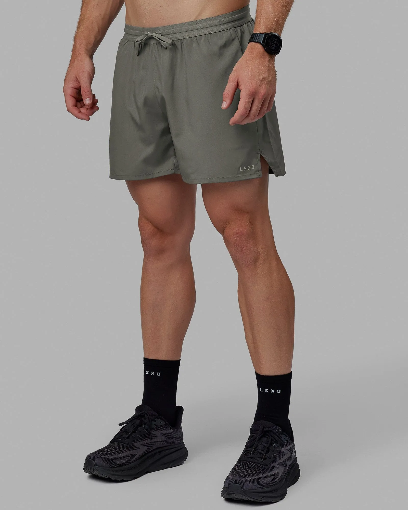 Pace 5" Lined Performance Shorts - Graphite-Reflective