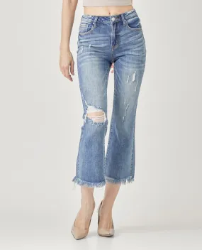 Risen High Rise Crop Flare Jeans