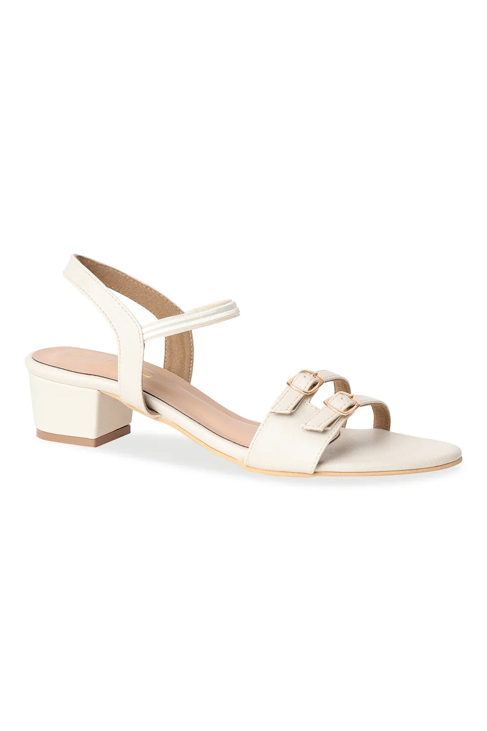 SOLES Front Buckle Small Strapped Heels