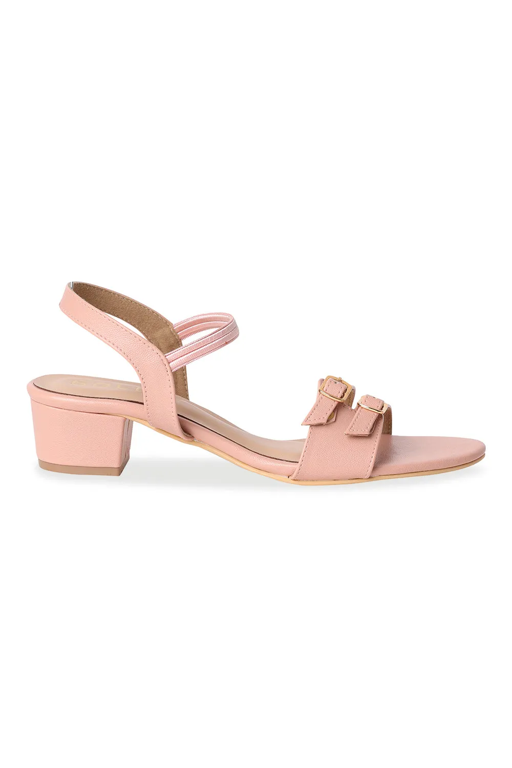 SOLES Front Buckle Small Strapped Heels