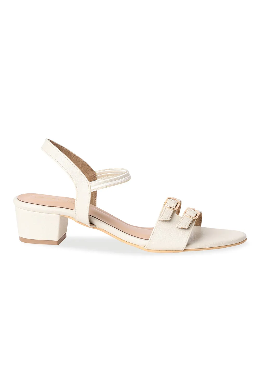 SOLES Front Buckle Small Strapped Heels