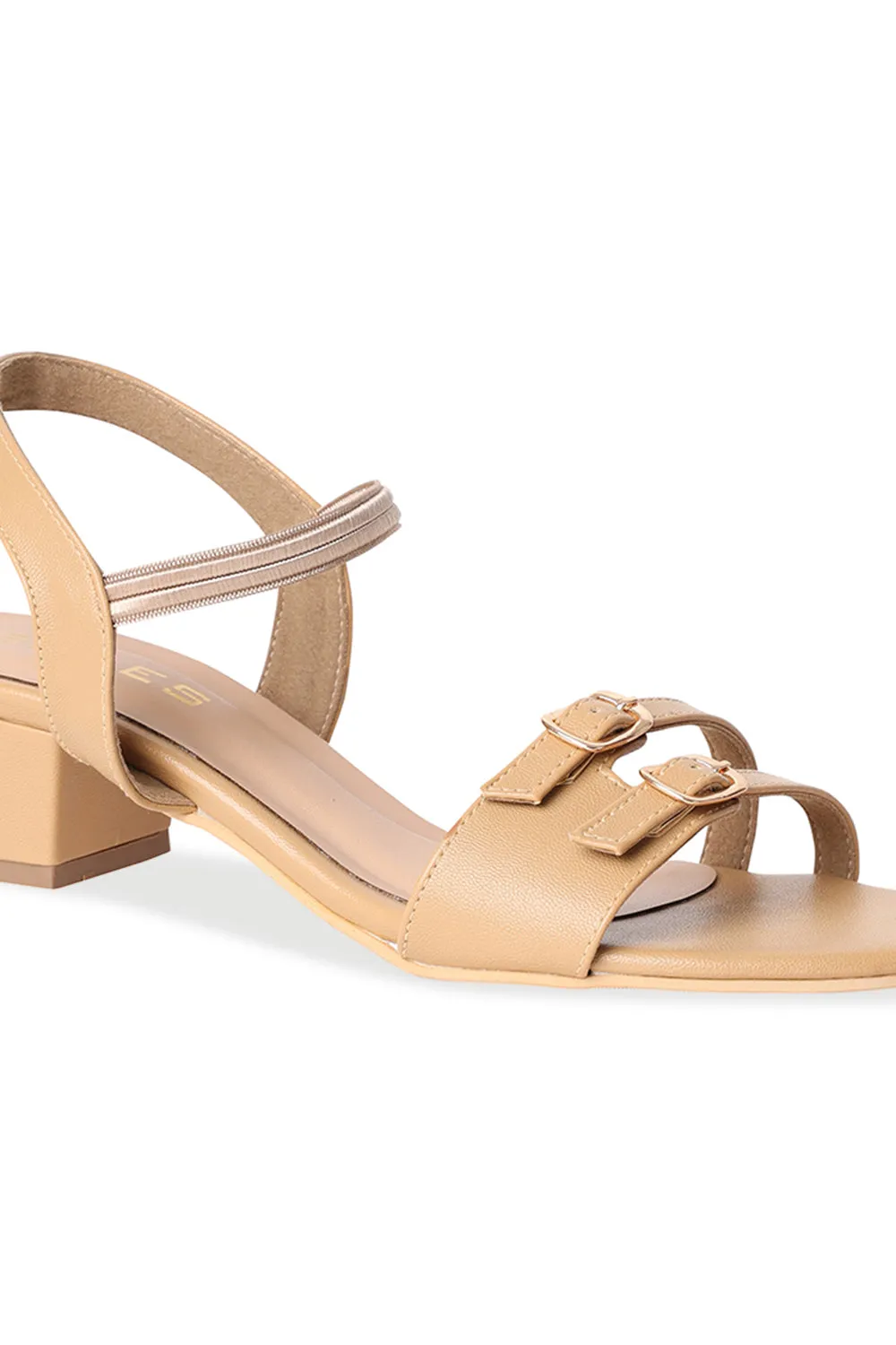 SOLES Front Buckle Small Strapped Heels