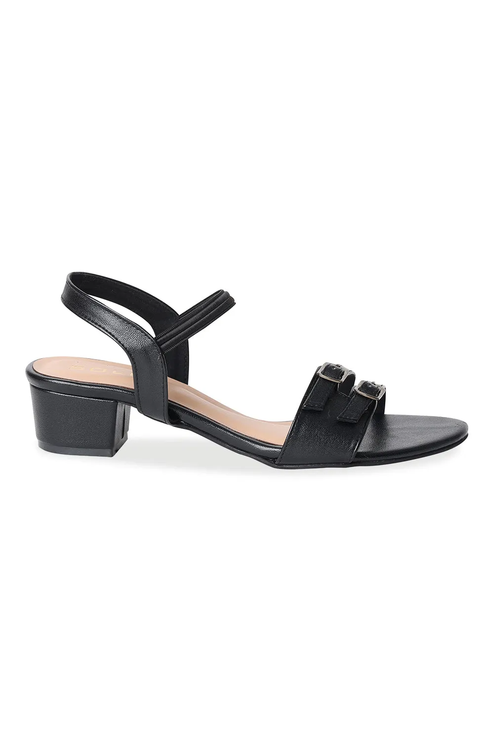 SOLES Front Buckle Small Strapped Heels